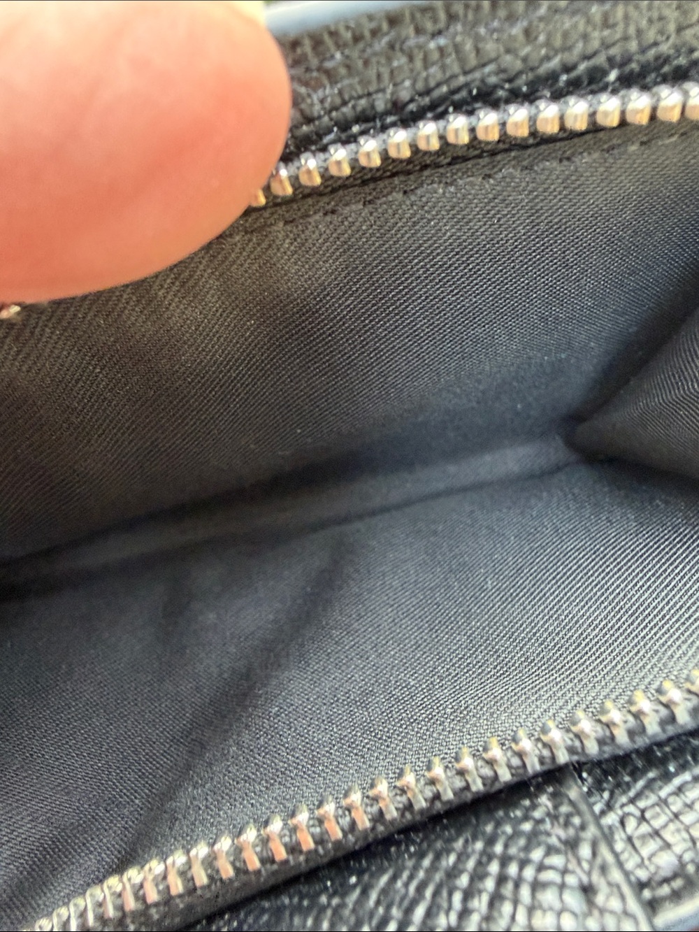 Coach Black Pebbled Leather Wallet with Silver Logo - Picture 9 of 15